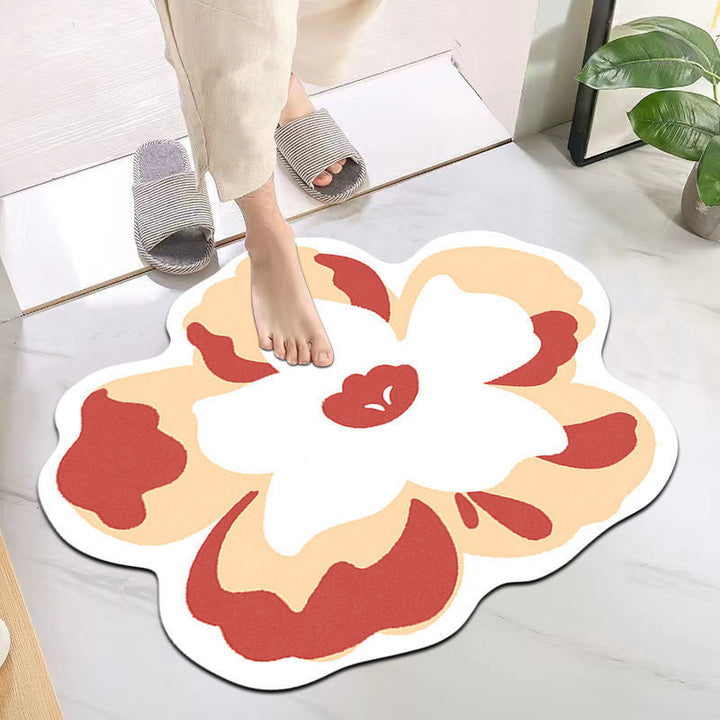 Floral Shape Bath Mat