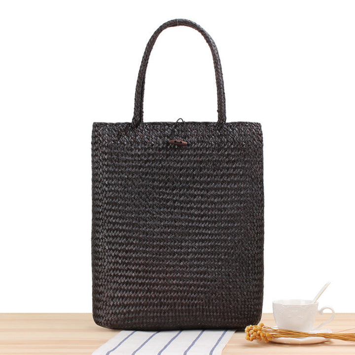 Shopping bag made of woven natural material Kalsten