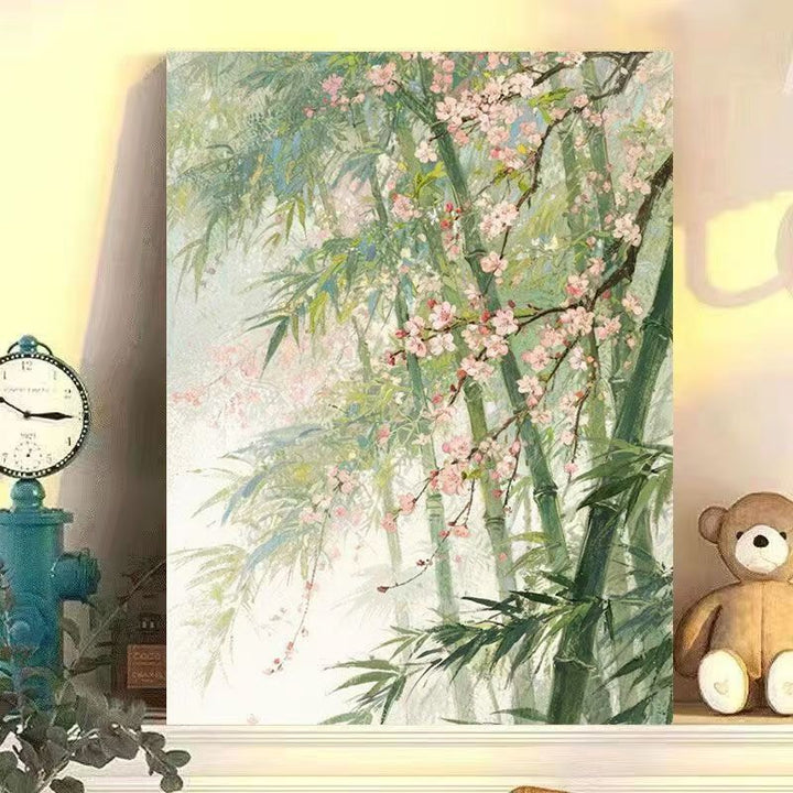 Serene Bamboo and Cherry Blossom Wall Art Kalsten