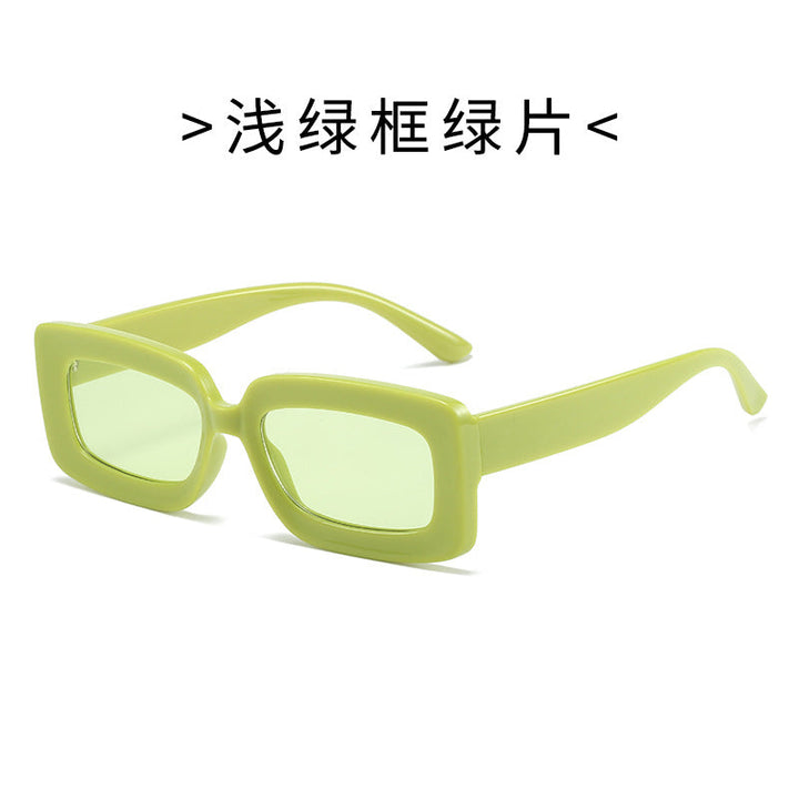 Women's Fashion Turtle Sunglasses with Rectangular Frame and Gradient Lenses Kalsten