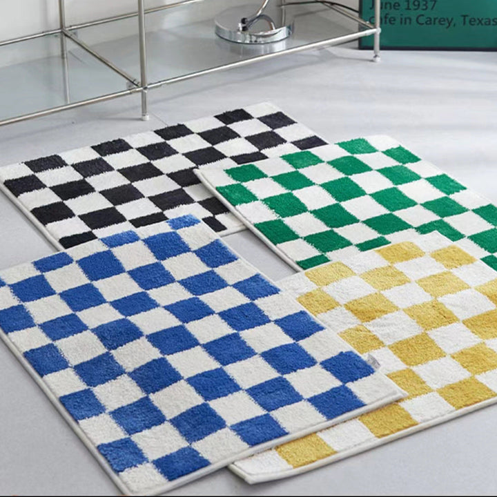 Stylish Checkered Bath Mat Kalsten