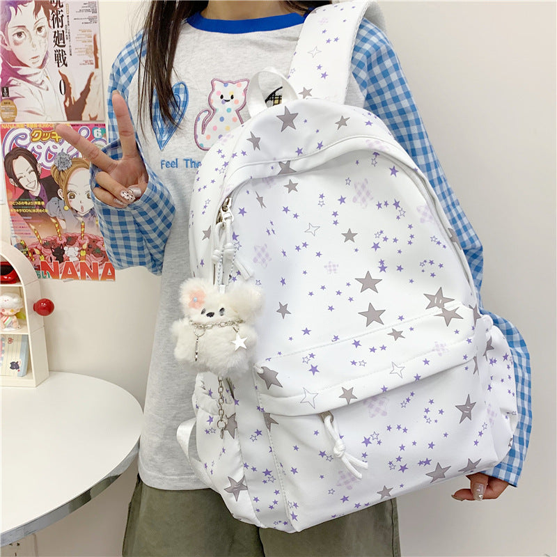 Girls' Star Patterned Backpack Kalsten