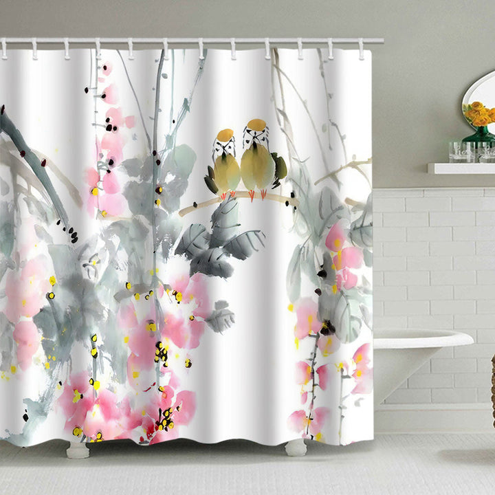 Artistic Nature-Themed Shower Curtain Kalsten