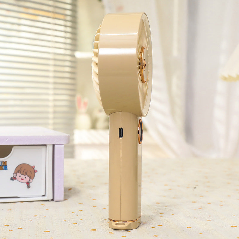 Cooling handheld rechargeable mini fan with touch speed display and detachable desktop stand Kalsten