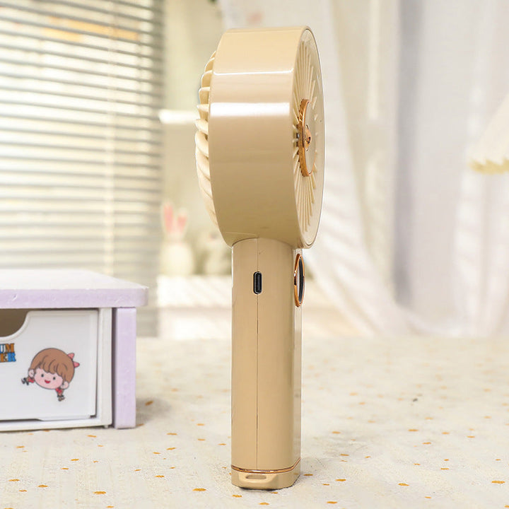 Cooling handheld rechargeable mini fan with touch speed display and detachable desktop stand Kalsten