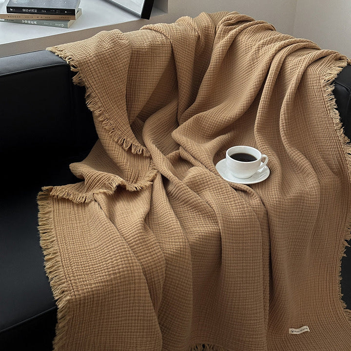 Women's cozy waffle textured blanket Kalsten