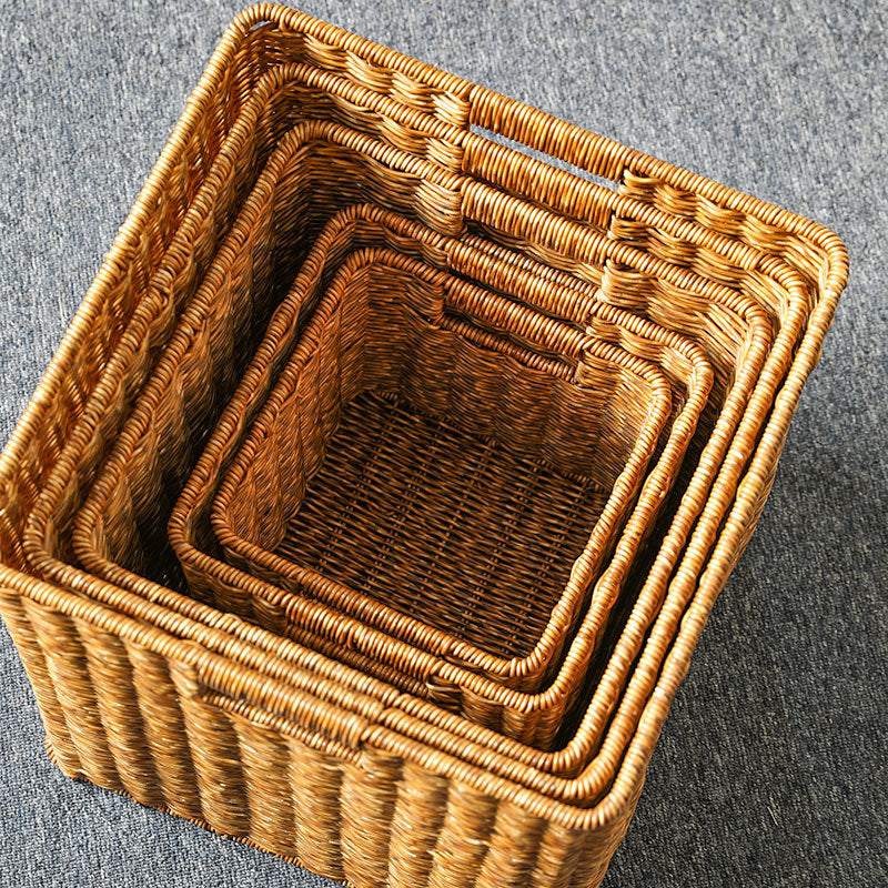 Handwoven Rustic Storage Cube Kalsten