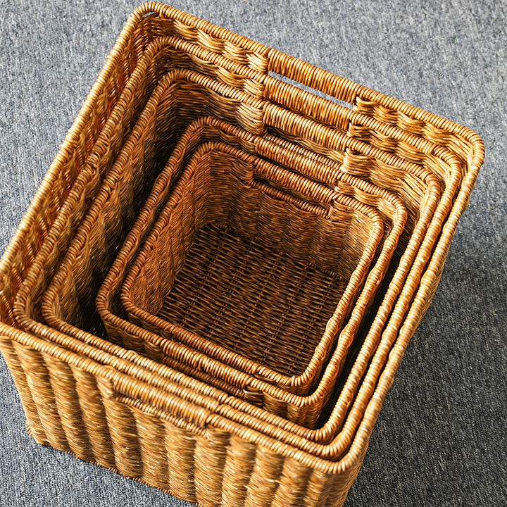 Handwoven Rustic Storage Cube Kalsten