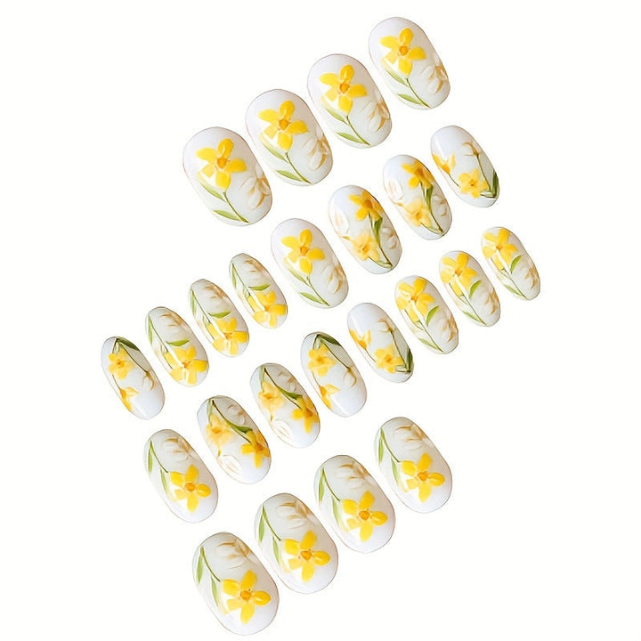 Floral-Themed Press-On Nail Art Set Kalsten