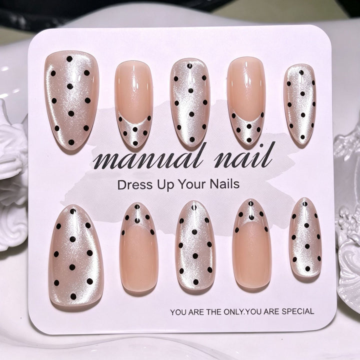 Artistic Polka Dot Press-On Nail Tips Kalsten
