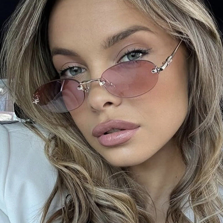 Women's fashion sunglasses with oval frame and elegant accents Kalsten