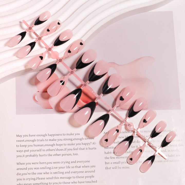 Elegant Heart-Accented Press-On Nail Set Kalsten