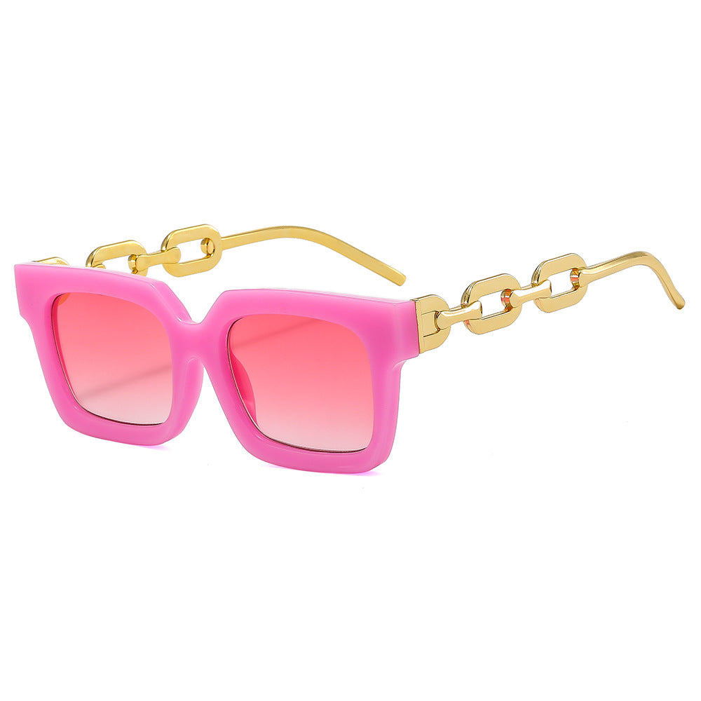 Women’s fashionable square sunglasses with luxurious chain details Kalsten