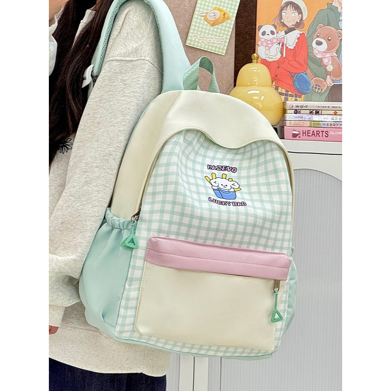 Casual Checkered Backpack Kalsten
