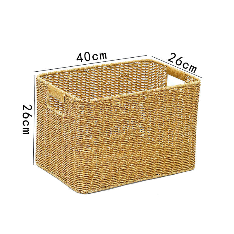 Women Rectangular Storage Basket Made of Woven Material Kalsten