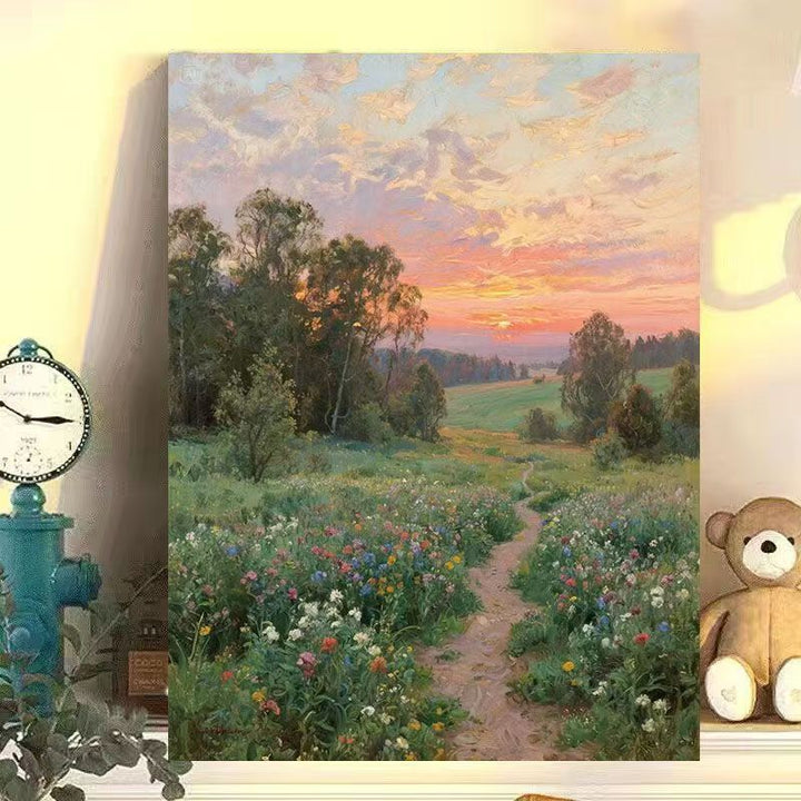 Floral Cat-Themed Canvas Wall Art Kalsten