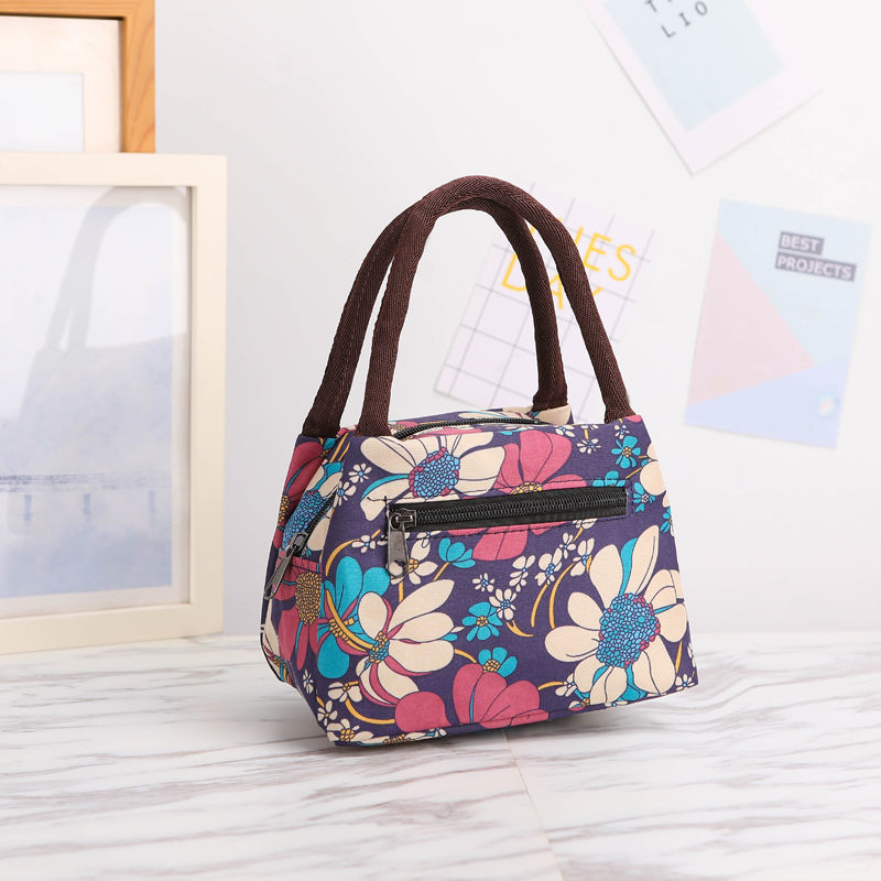 Floral Print Insulated Lunch Carrier Kalsten