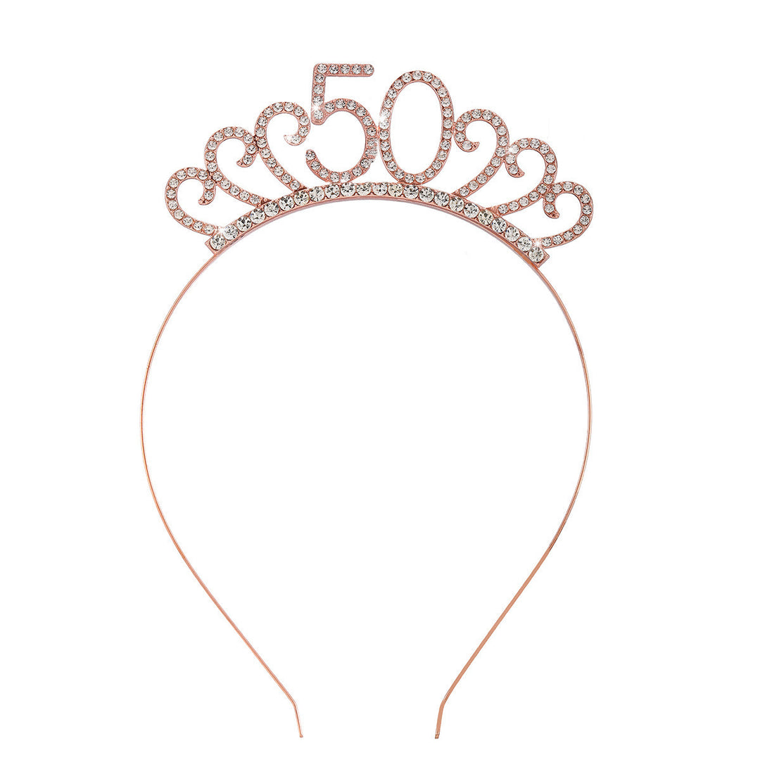 Ladies Crystal Tiara with Custom Designed Number Motif Kalsten