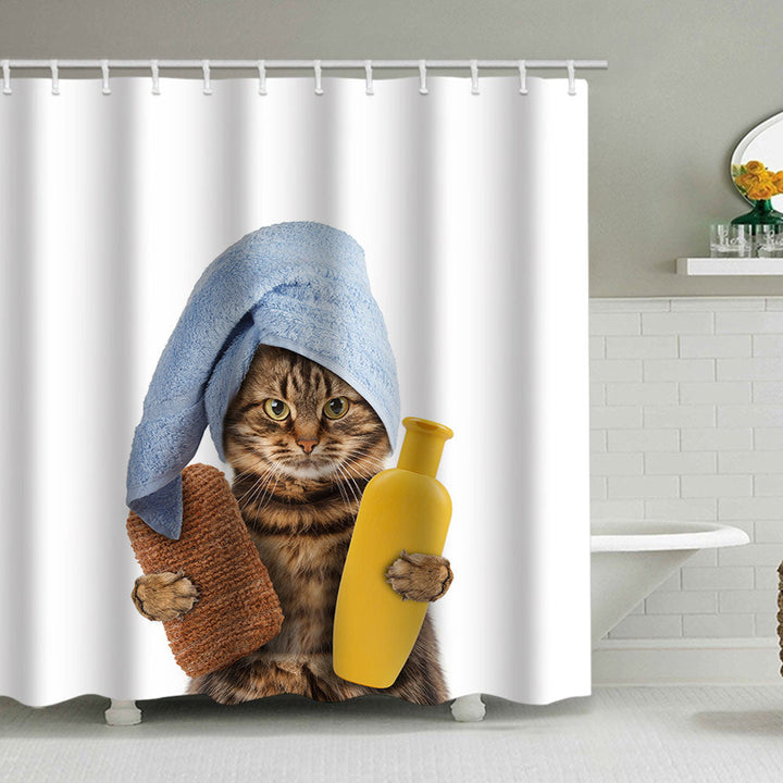 Artistic Dog Illustration Shower Curtain Kalsten
