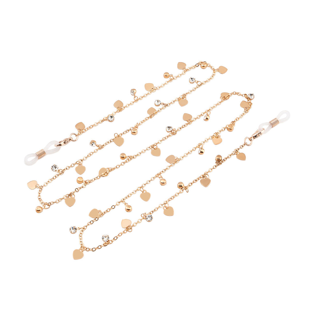 Heart-Shaped Crystal Eyewear Chain Kalsten