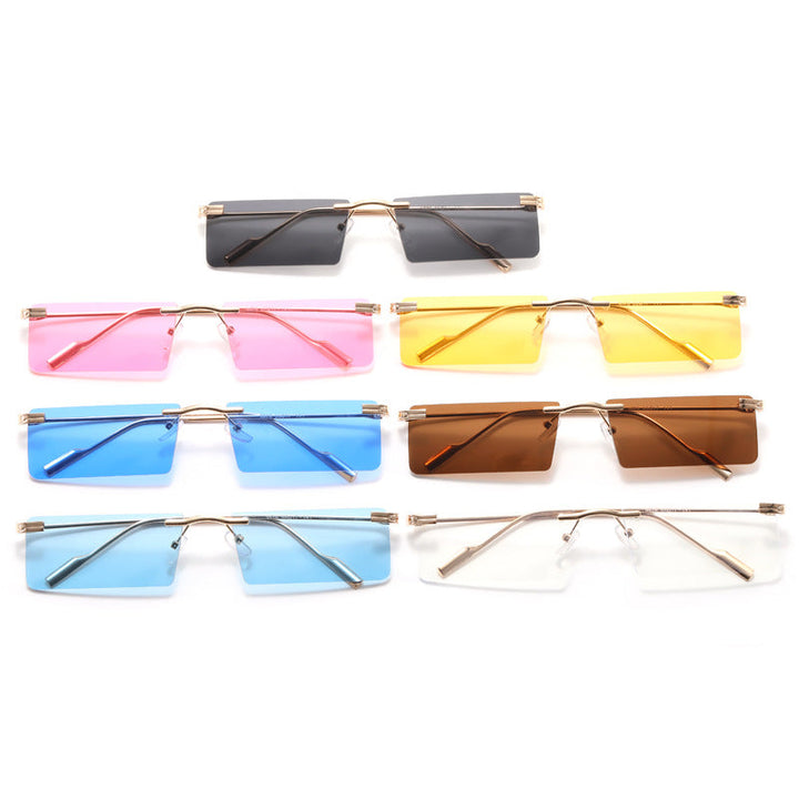 Women's Fashion Rectangular Sunglasses with Elegant Metal Frame Kalsten