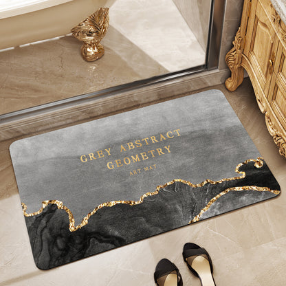 Floral Design Absorbent Bathroom Mat Acalora