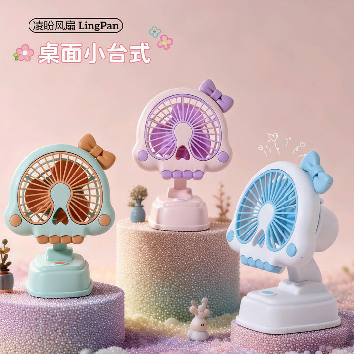 Unisex compact USB table fan with adjustable tilt head, safe protective grille and cute ear design Kalsten