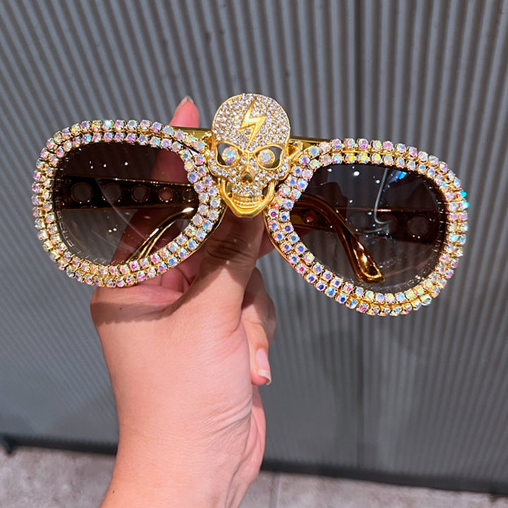 Women's statement sunglasses with eye-catching skull design and sparkling crystal detailing Kalsten