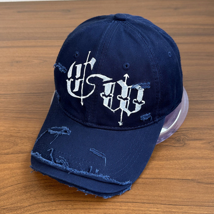 Men's Distressed Graphic Embroidered Cap Kalsten