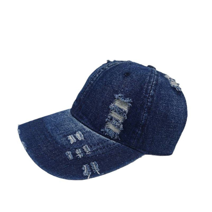 Women's Distressed Casual Denim Baseball Cap Kalsten