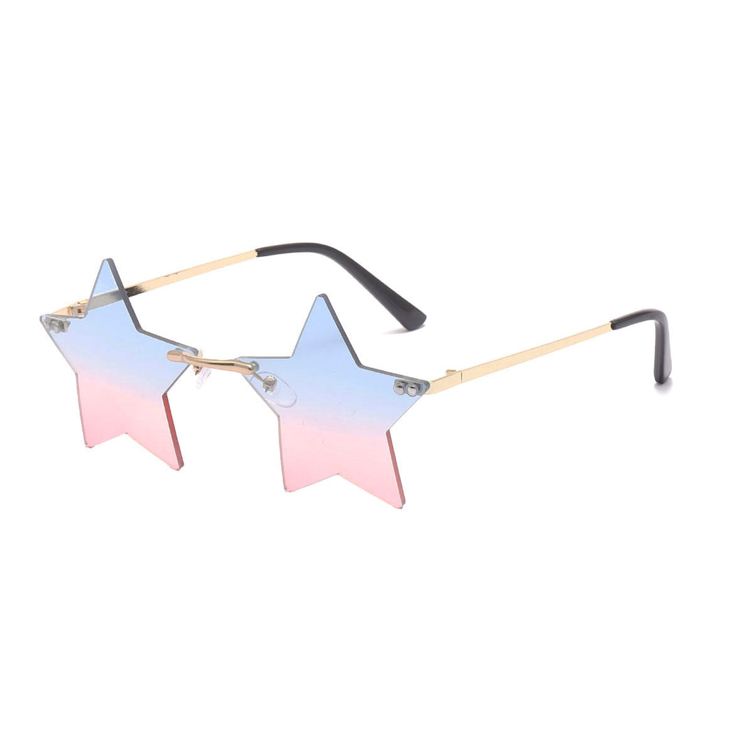 Women striking sunglasses with star-shaped frame and gradient lenses Kalsten