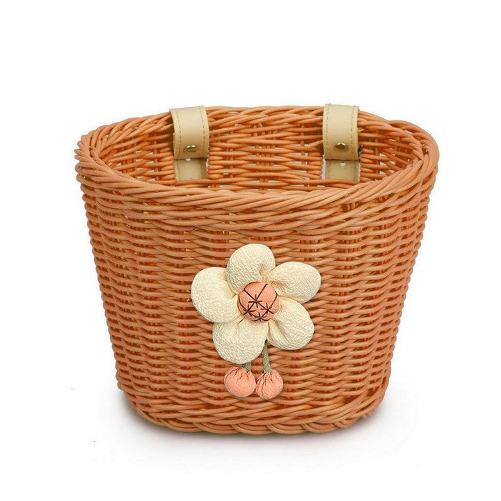 Floral-Embellished Bicycle Basket Kalsten