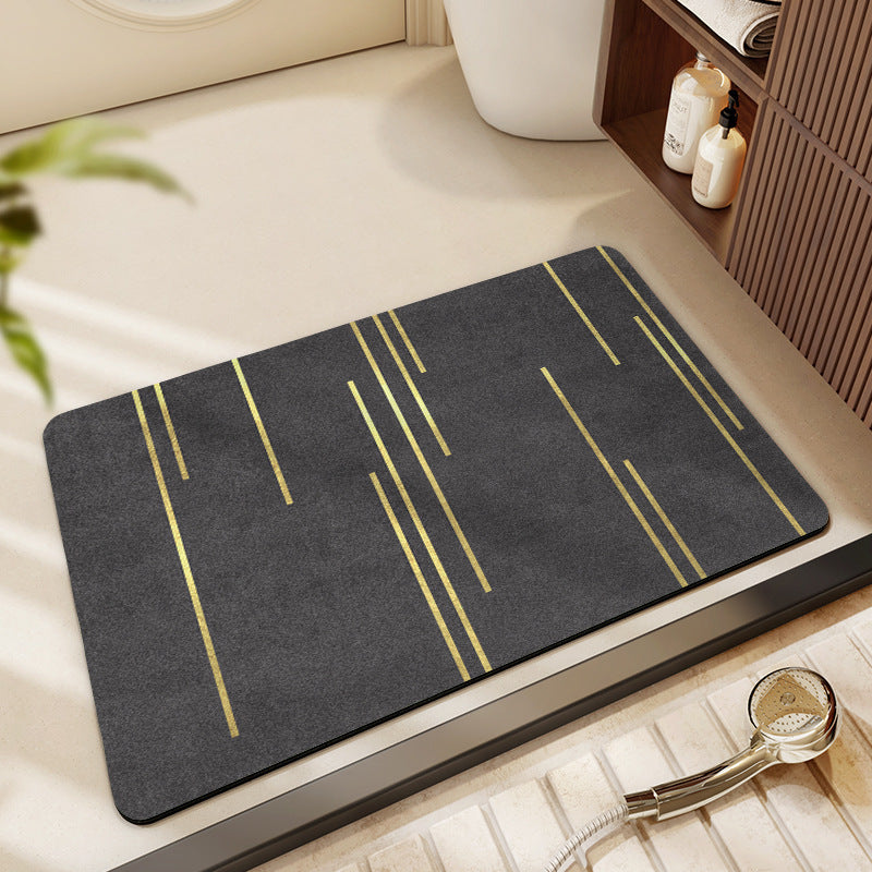 Abstract Geometric Design Bath Mat Acalora