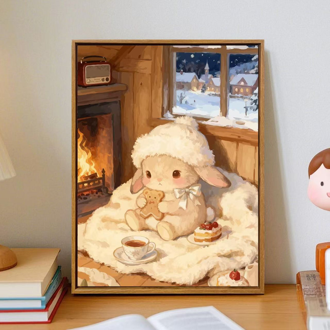 Cozy Cartoon Bunny Wall Art Kalsten