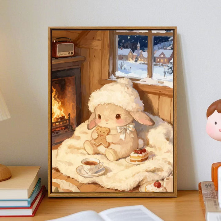 Cozy Cartoon Bunny Wall Art Kalsten