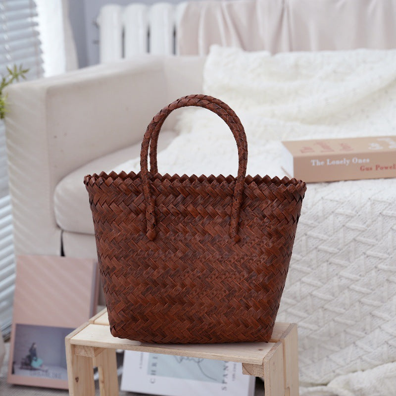 Handcrafted Basket Bag Made of High-Quality Material Kalsten
