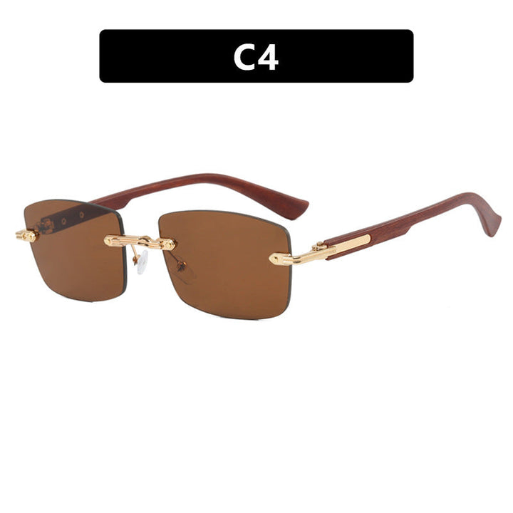 Women square sunglasses with wooden frame and gradient lenses Kalsten