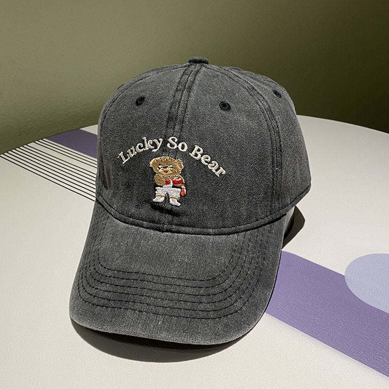 Unisex Casual Embroidered Bear Cap Kalsten