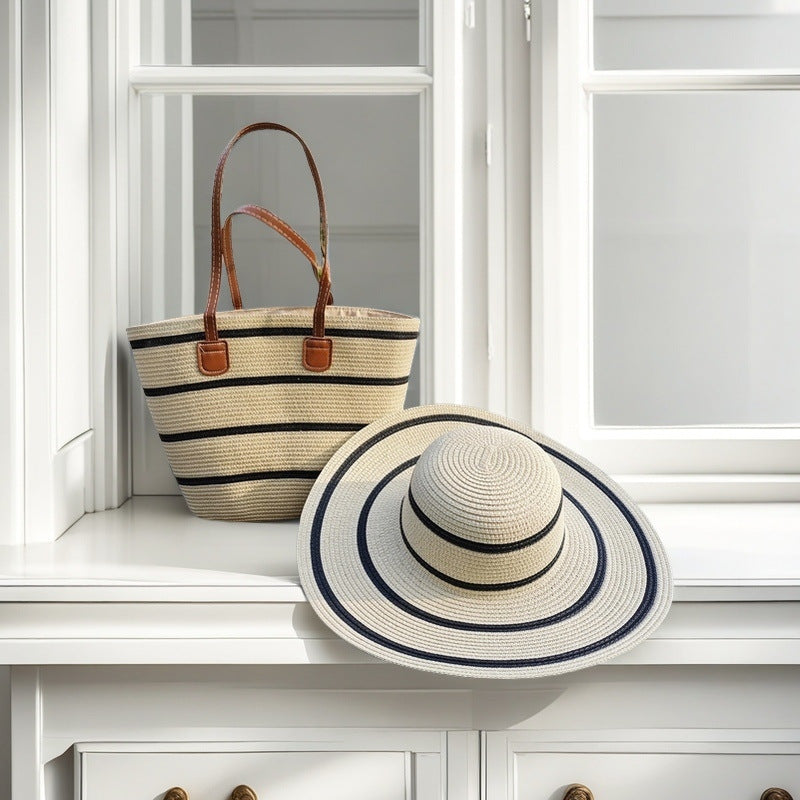 Beach bag with colorful stripes Kalsten