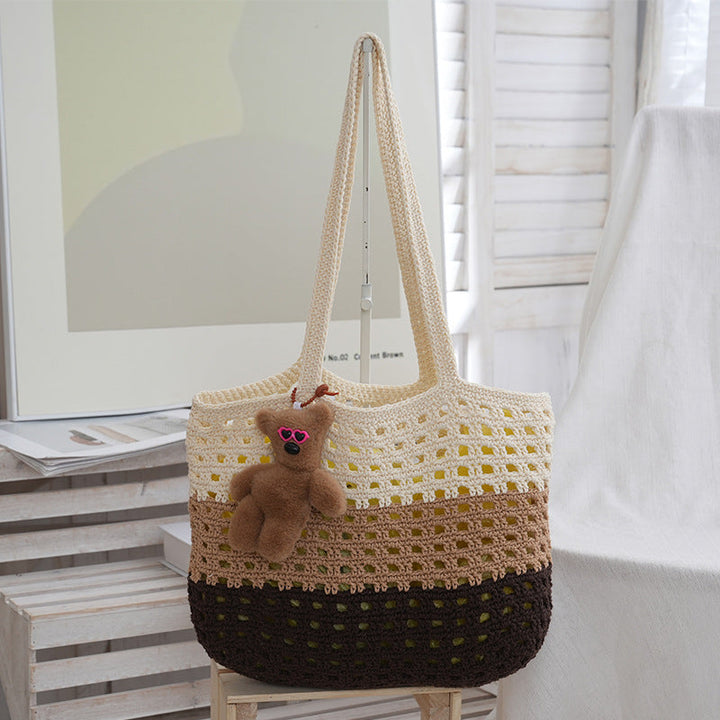 Handmade straw bag with cute tag Kalsten
