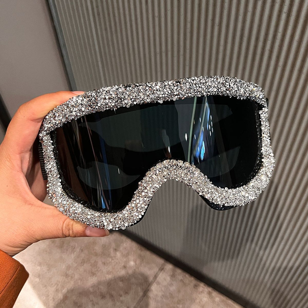 Ladies glamorous ski goggles with sparkling crystal frame Kalsten