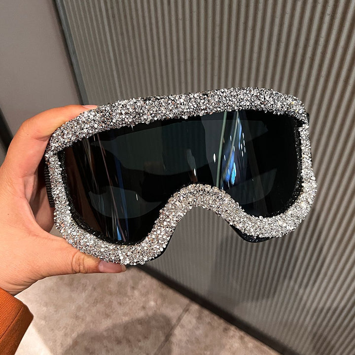 Ladies glamorous ski goggles with sparkling crystal frame Kalsten