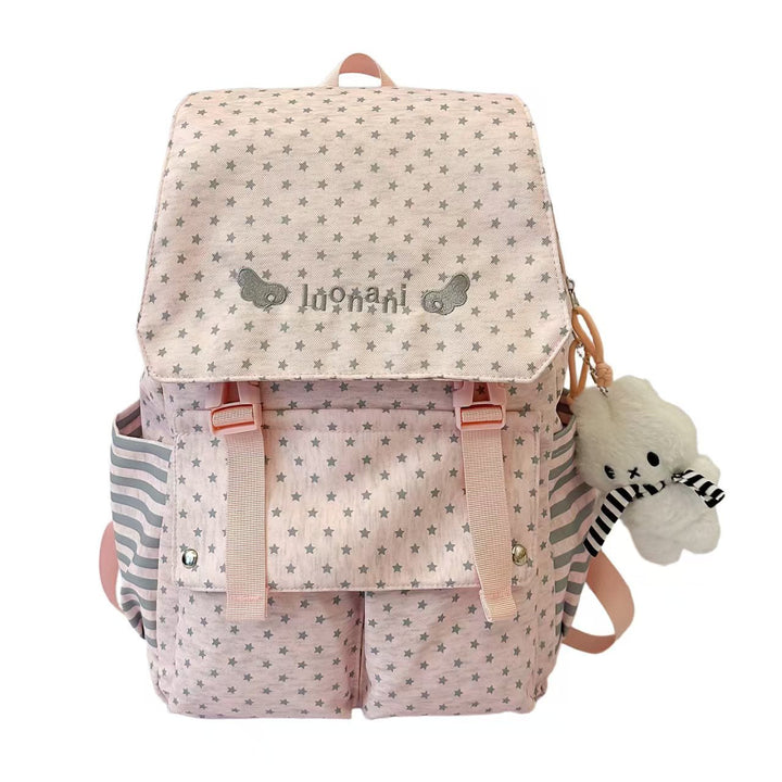 Star-Patterned Multi-Pocket Backpack Kalsten