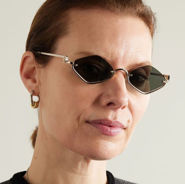 Women's trendy square sunglasses with delicate metal frame Kalsten