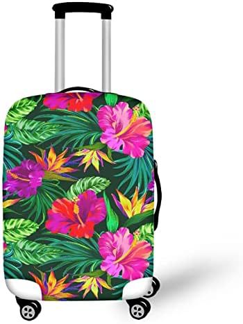 Unisex nano elastic suitcase cover with horse and sunflower motif, stretchable stretch protection for hard shell trolley with zipper Kalsten