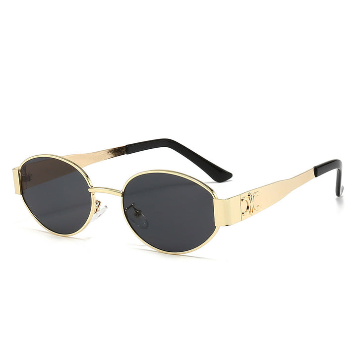 Women's designer sunglasses with elegant oval frame and unique accents Kalsten