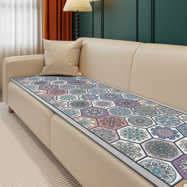 Stylish Textured Sofa Protector Mat Kalsten