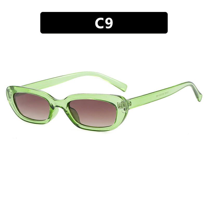 Women's trendy cat-eye sunglasses with transparent plastic frame and UV protection Kalsten