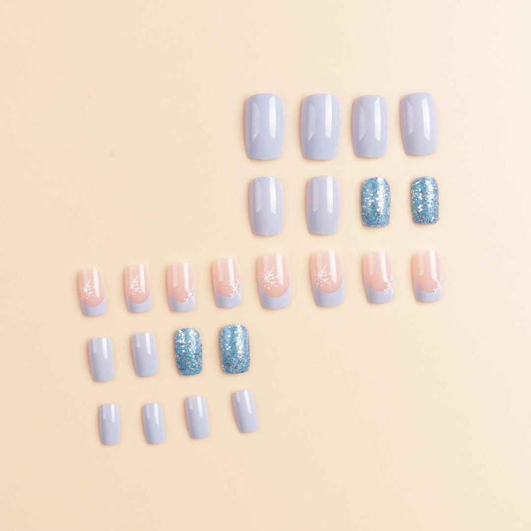 Artistic Snowflake-Embellished Nail Art Tips Kalsten