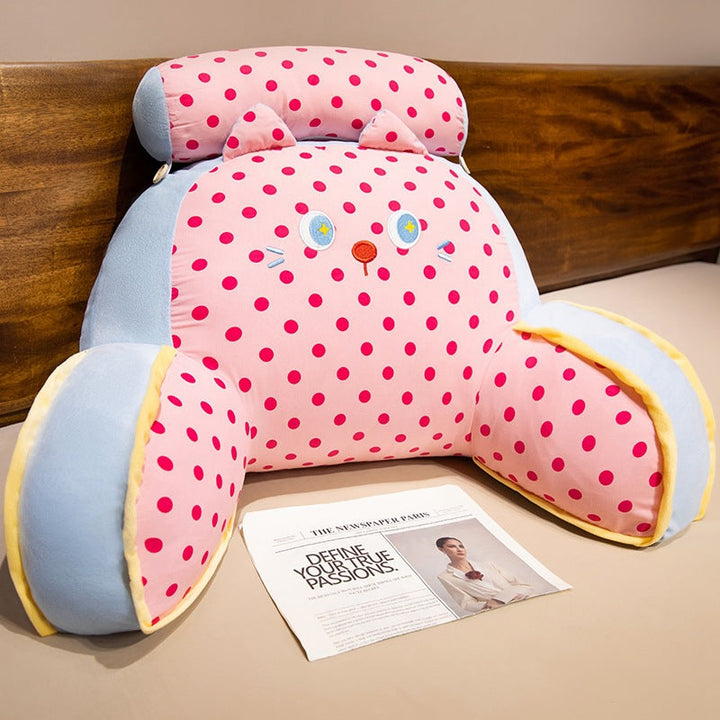 Plush back support cushion with cat design Kalsten